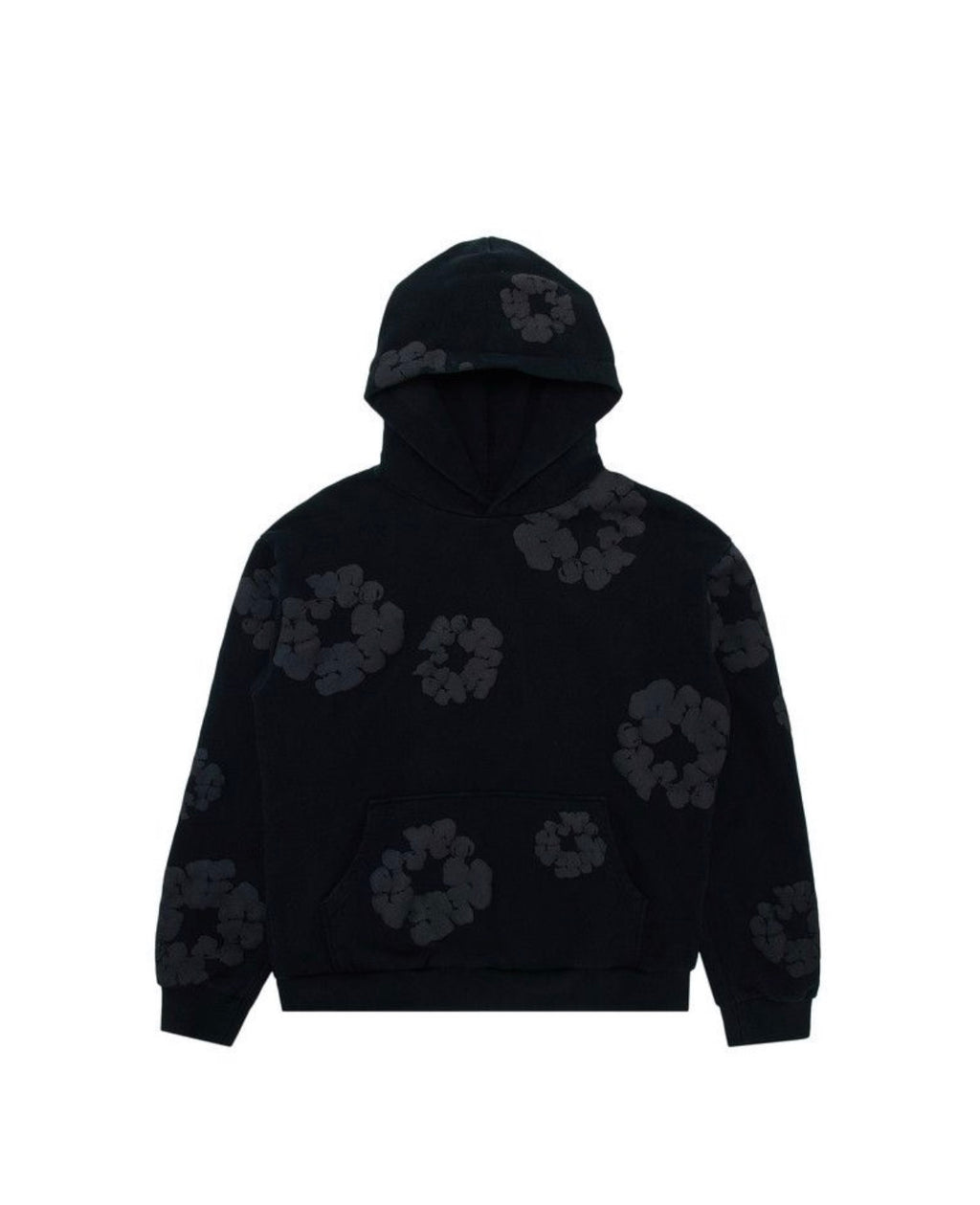 Denim Tears Cotton Wreath Hooded Sweatshirt Black Monochrome