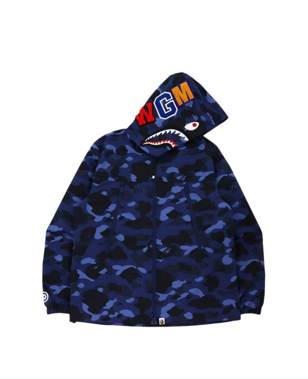 Bape Color Camo Shark Hoodie Jacket Navy