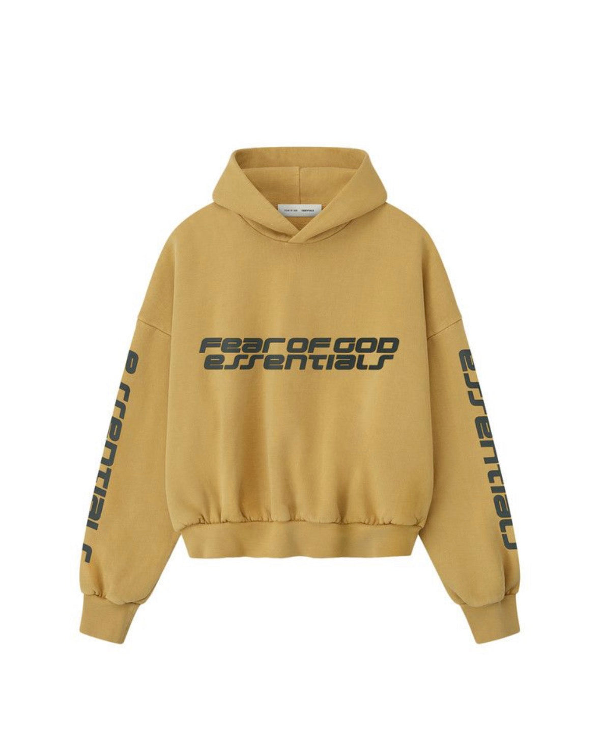 Fear For God Essentials Cropped Relaxed Hoodies Canyon