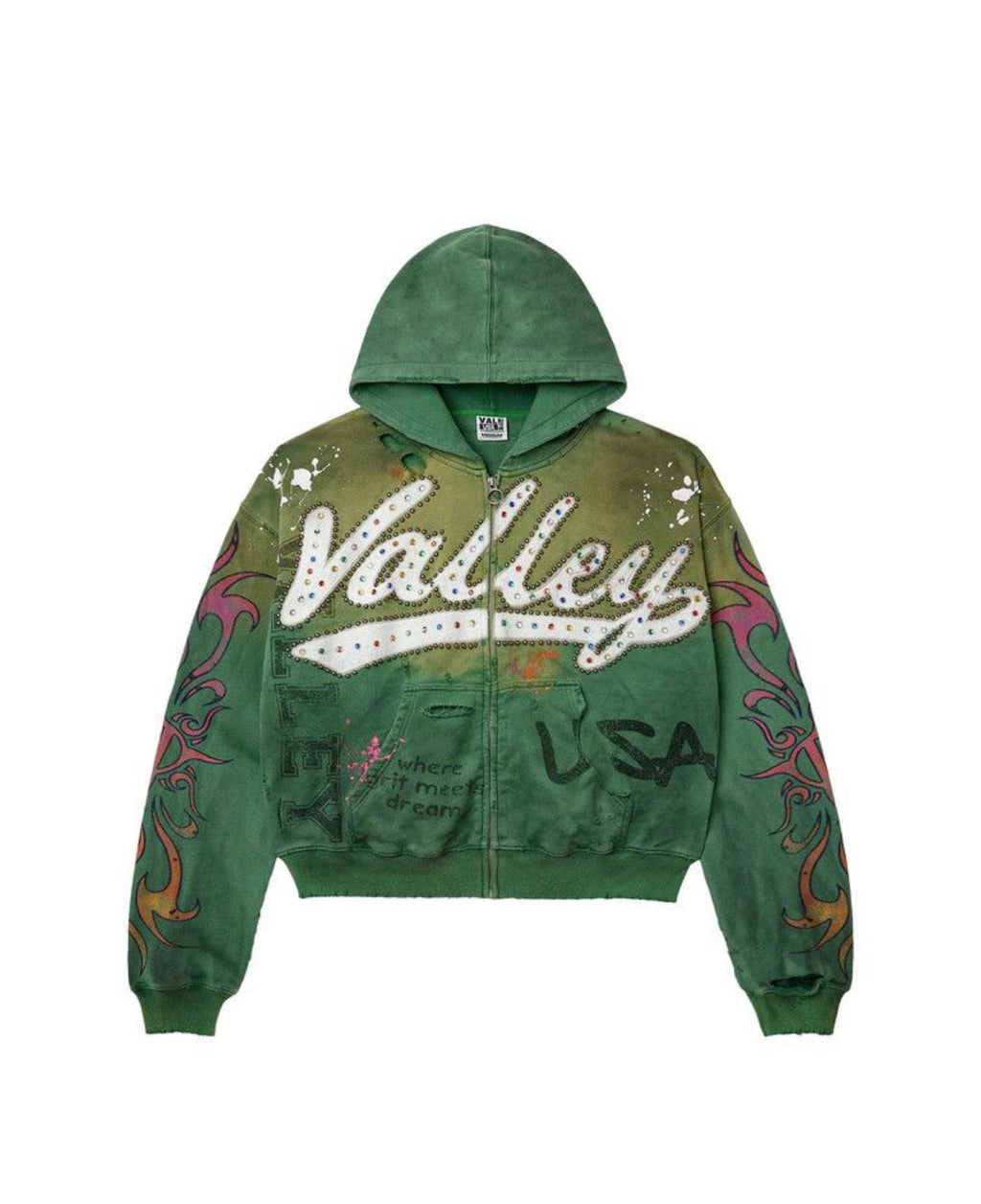 Vale Forever Inferno Zip Up Green