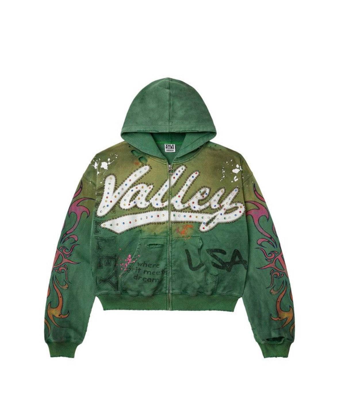 Vale Forever Inferno Zip Up Green