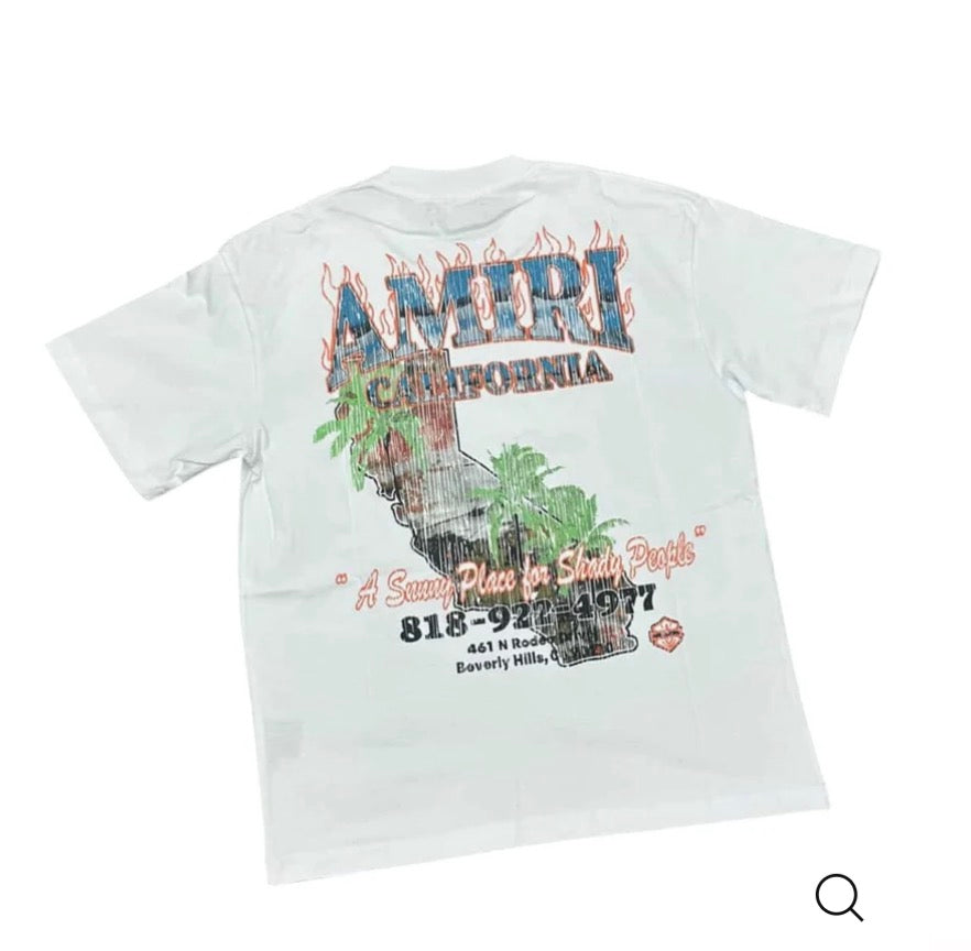 Amiri California White Tee