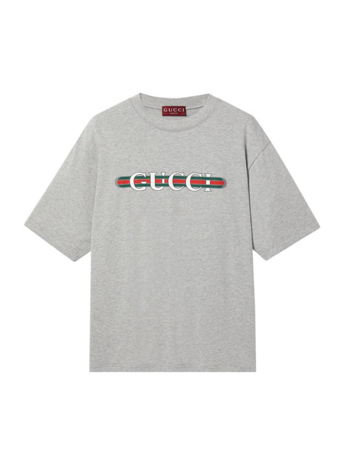 Gucci Web Logo T-Shirt Grey Malange