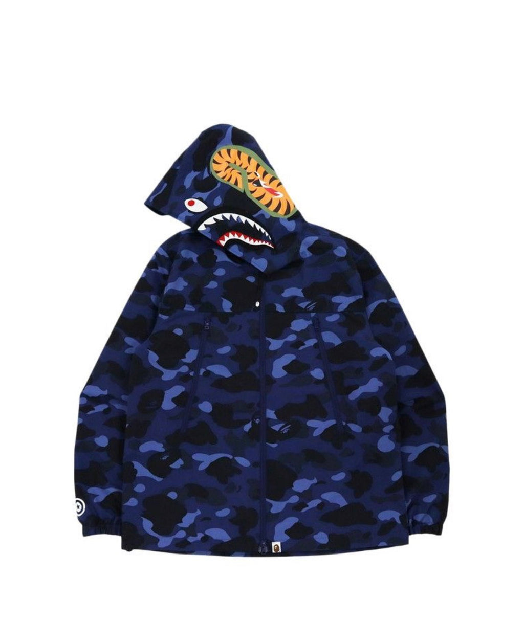 Bape Color Camo Shark Hoodie Jacket Navy