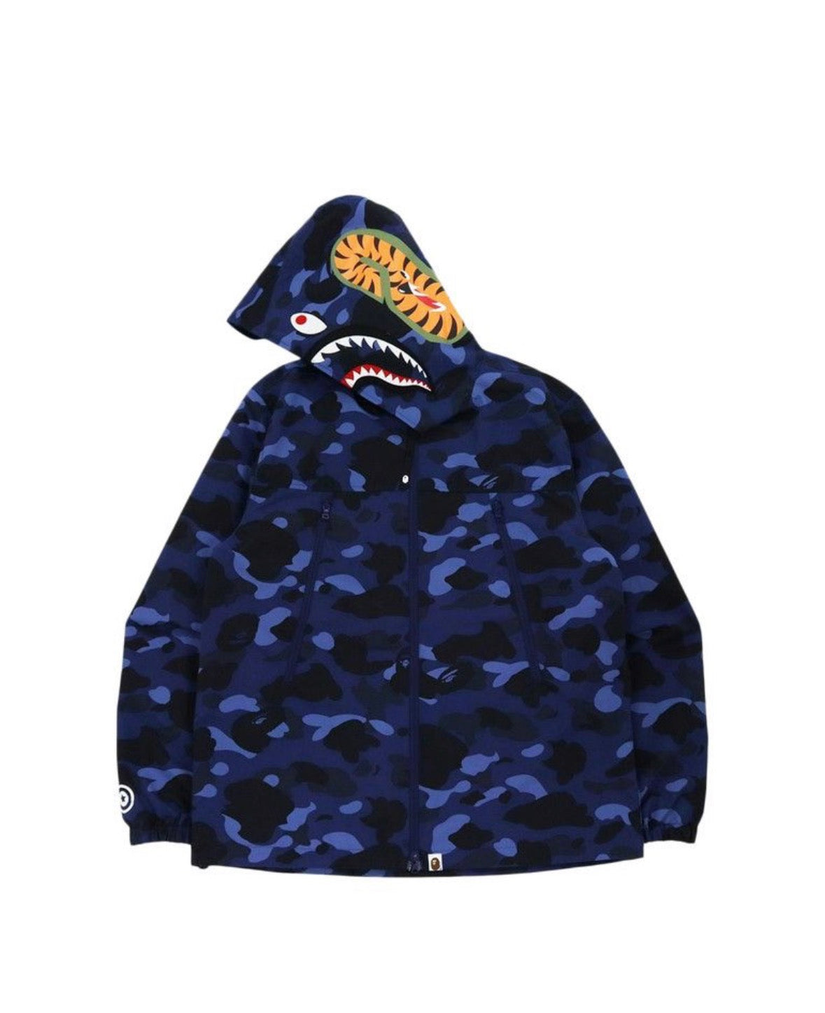 Bape Color Camo Shark Hoodie Jacket Navy