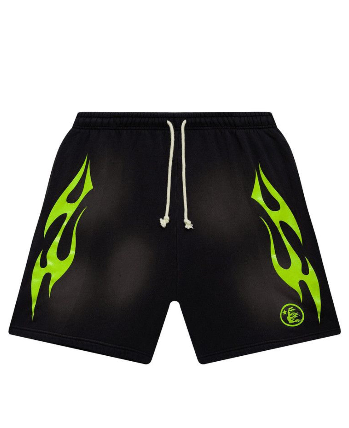 Hellstar Flame Shorts Green