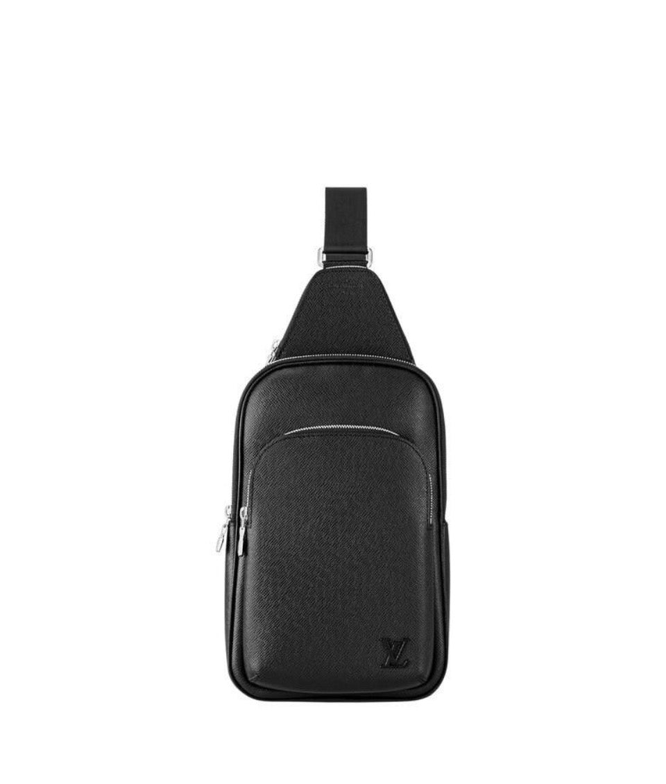 Louis Vuitton Avenue Slingbag Black Taiga Cowhide Leather