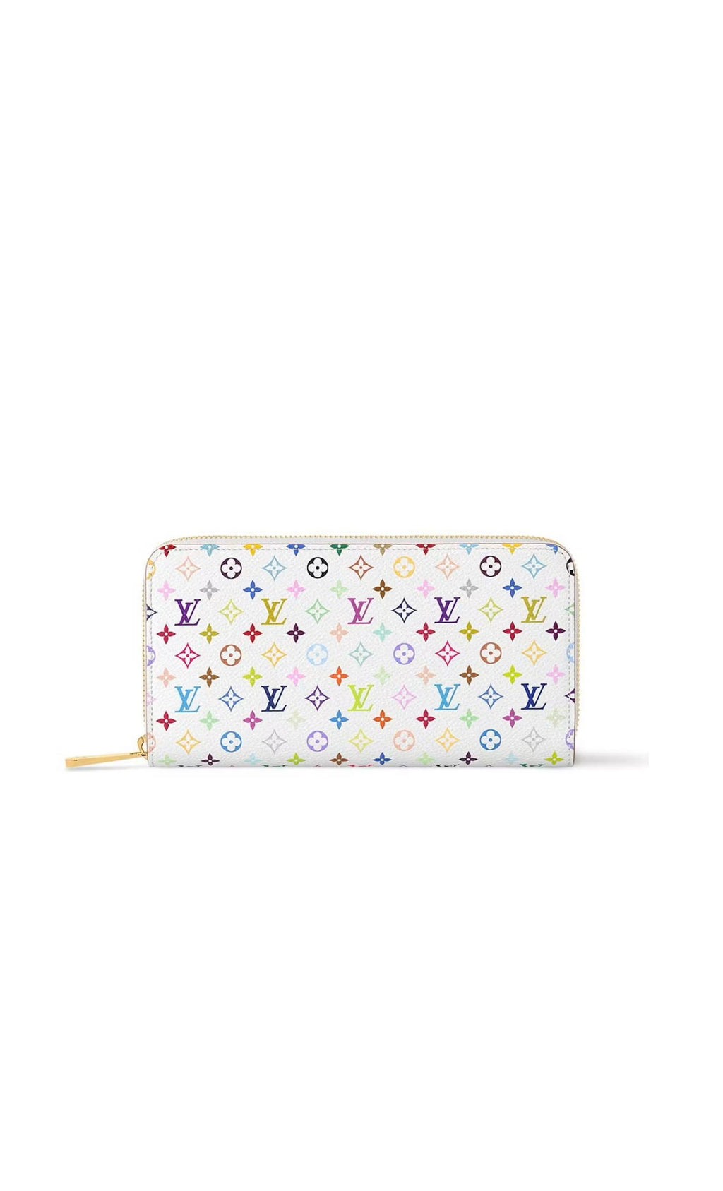 Louis Vuitton x Takashi Murakami Zippy Wallet White Collored