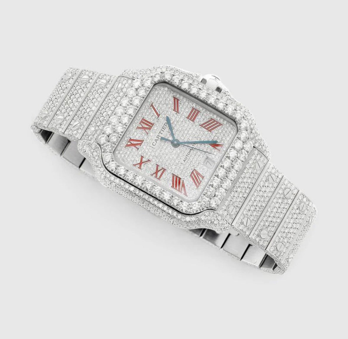 Cartier Santos Roman Numerals Red VVS 40MM