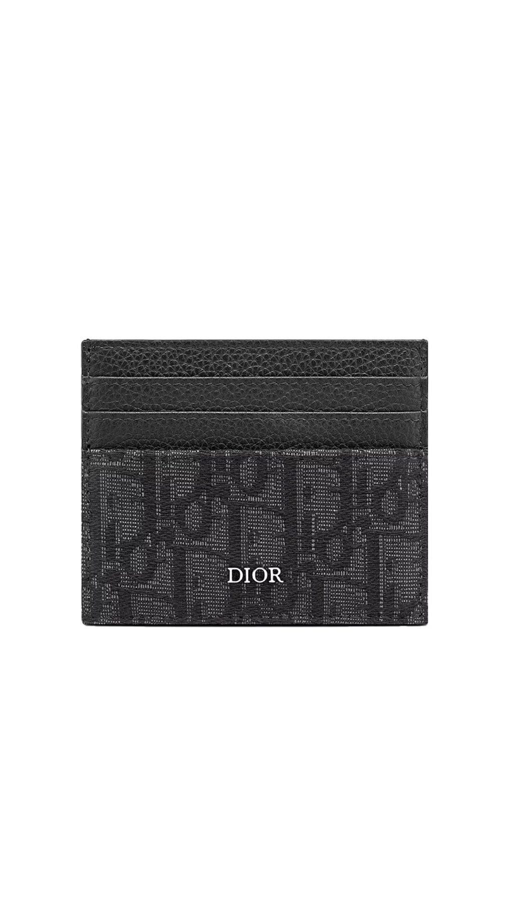 Dior Card Holder Oblique Jacquard Black