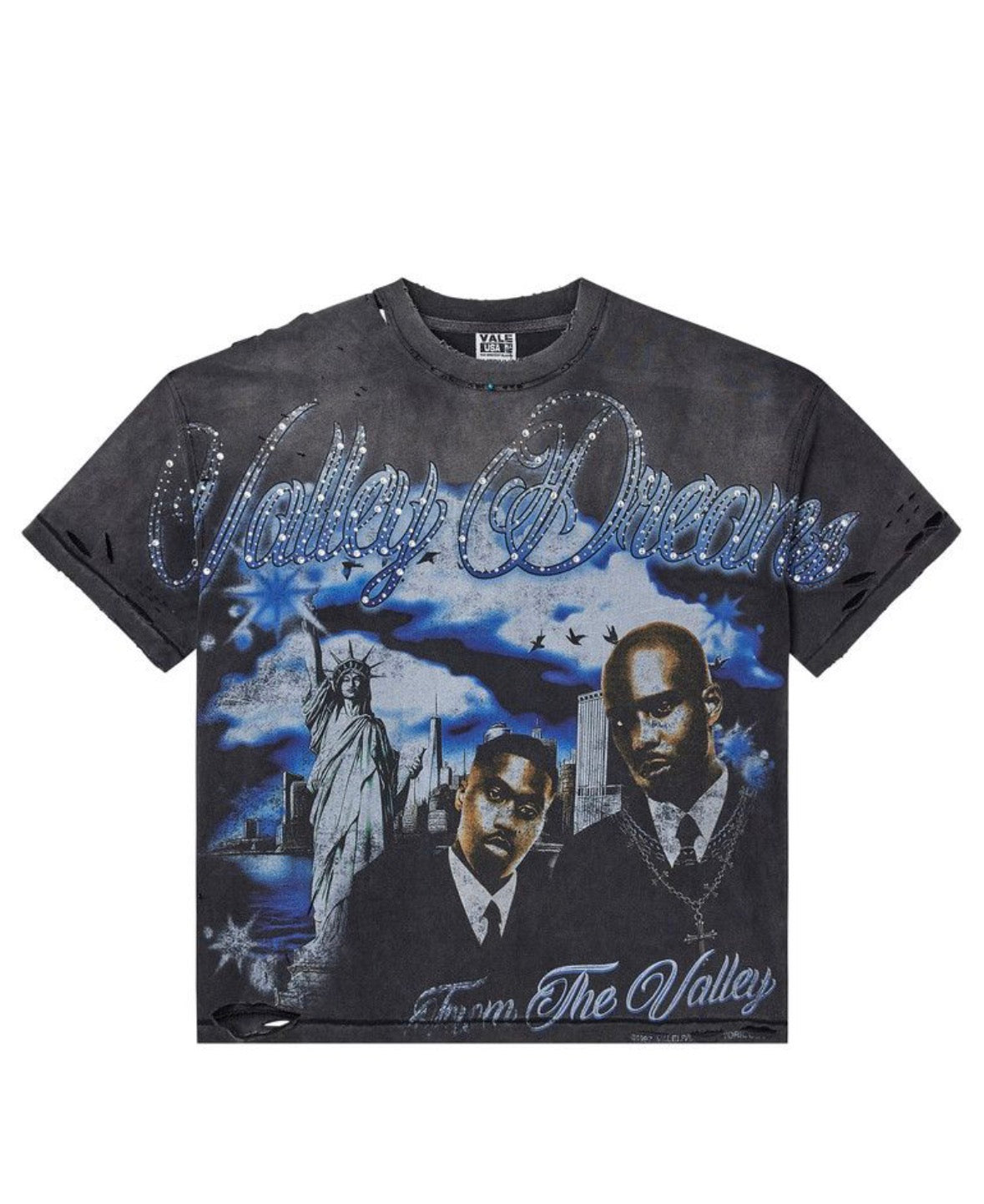Vale Forever Godfather Black Bling Tee Black/Blue/Jeweled