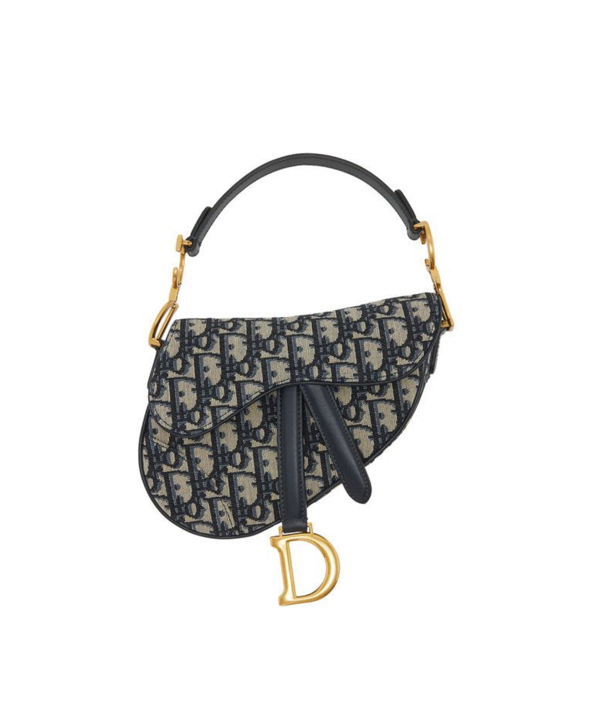 DIOR Mini Saddle Bag Blue Dior Oblique Jacquard Women