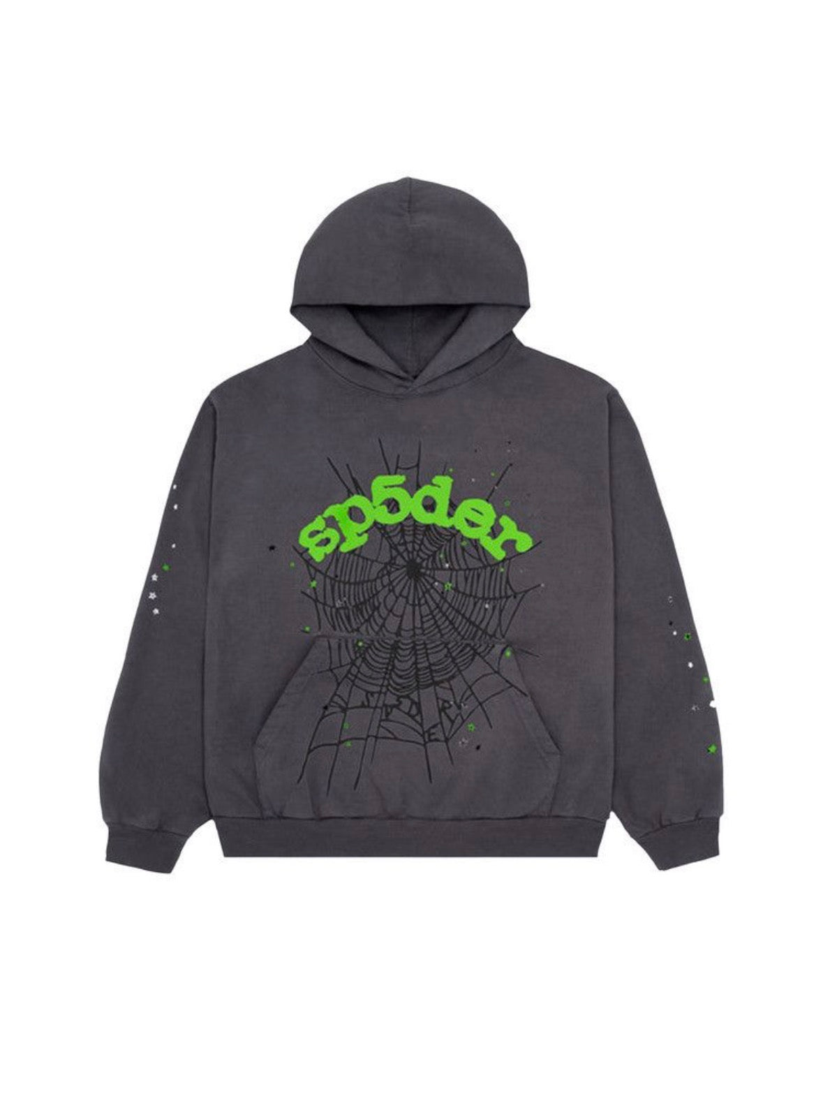 Sp5der Wait Web Hoodie Slate Grey