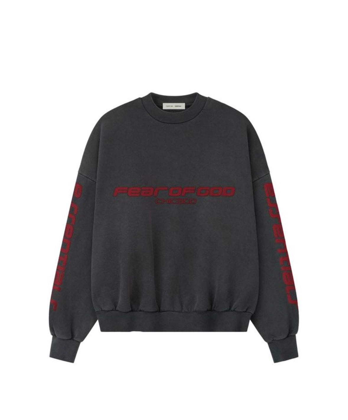 Fear For God Essentials Chicago Heavy Fleece Cropped Sweatshirt Iron Grey