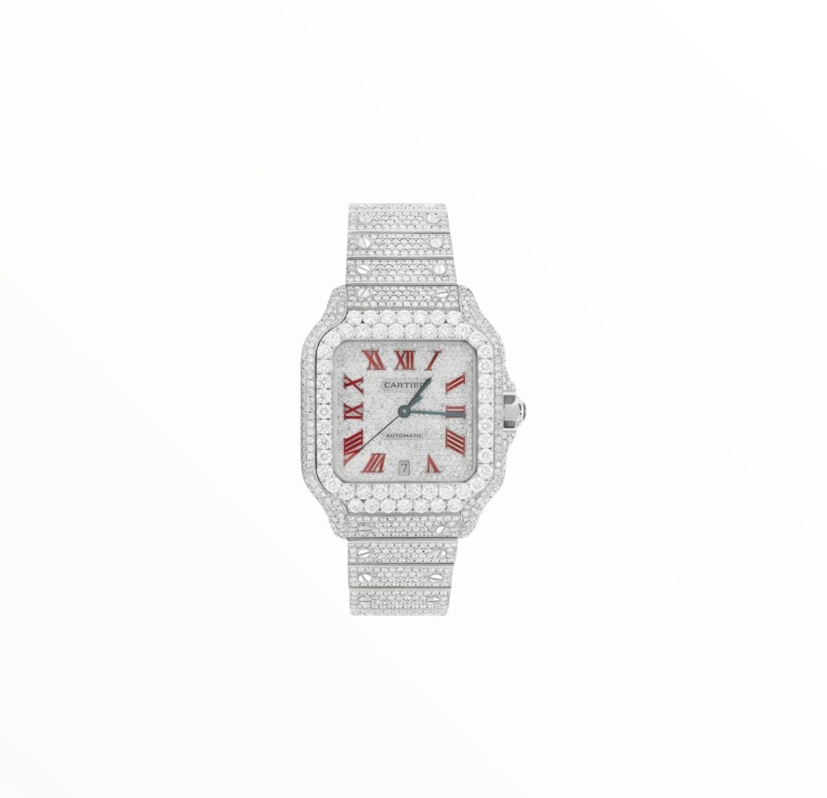 Cartier Santos Roman Numerals Red VVS 40MM