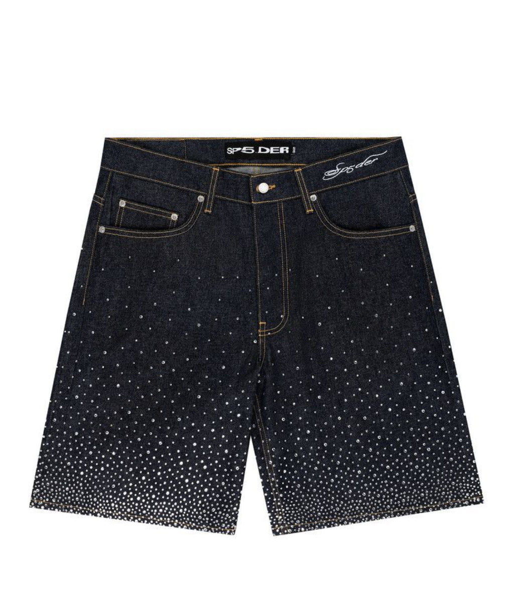Sp5der Star Dust Demin Short Índigo