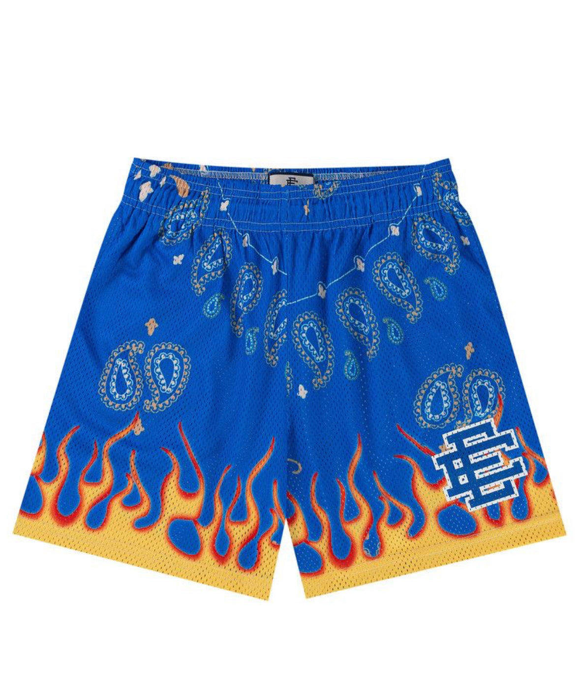 Eric Emanuel Basic Short Blue Paisley Flame