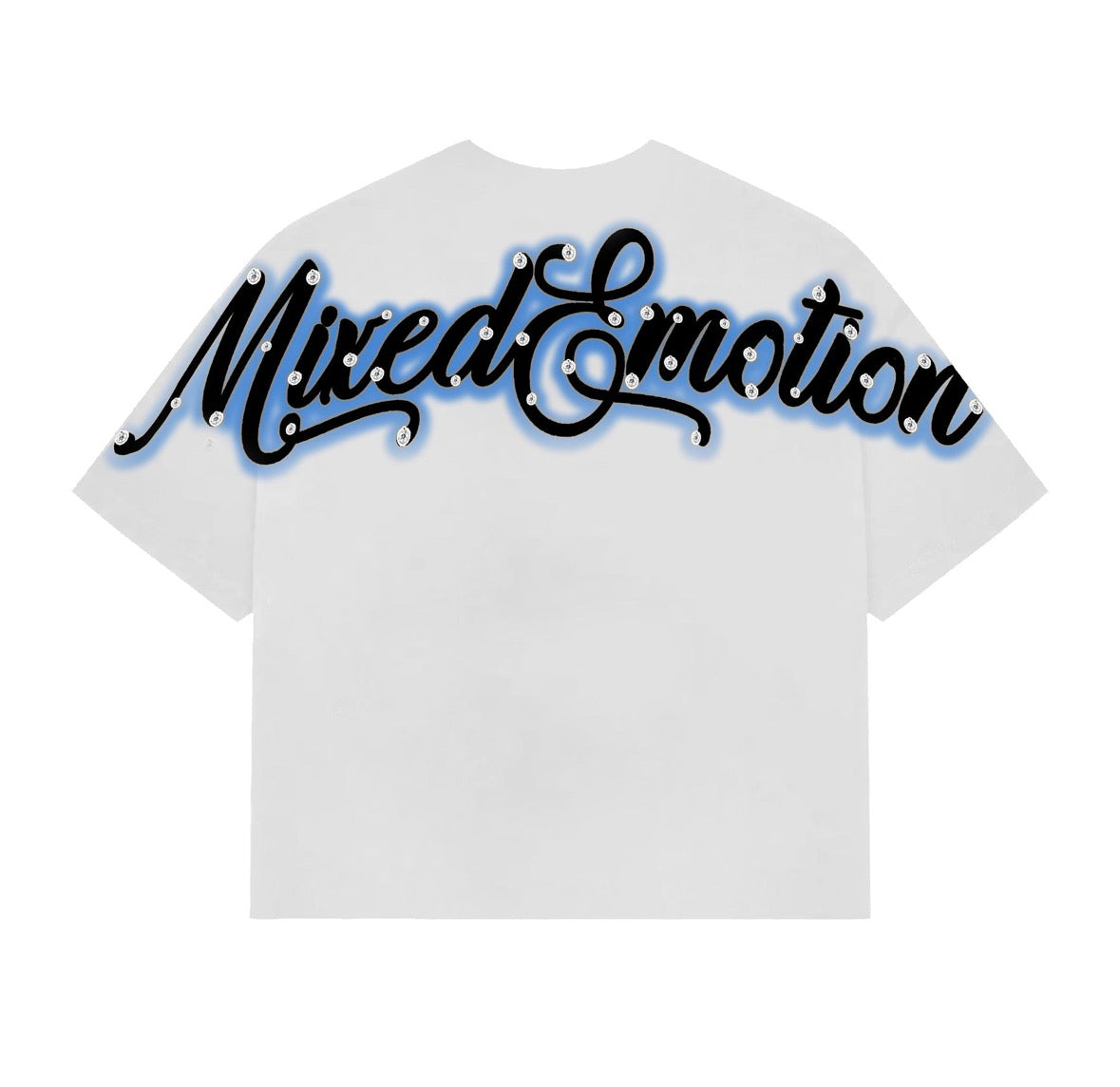 Mixed Emotions Brand White-Blue Shirt