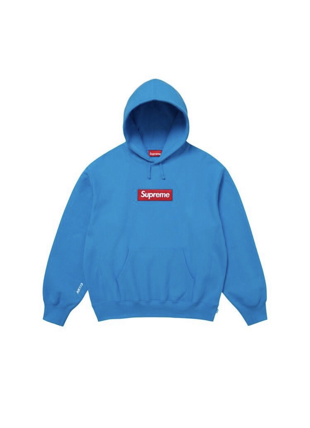 Supreme Box Logo Hooded Sweatshirt Cyan