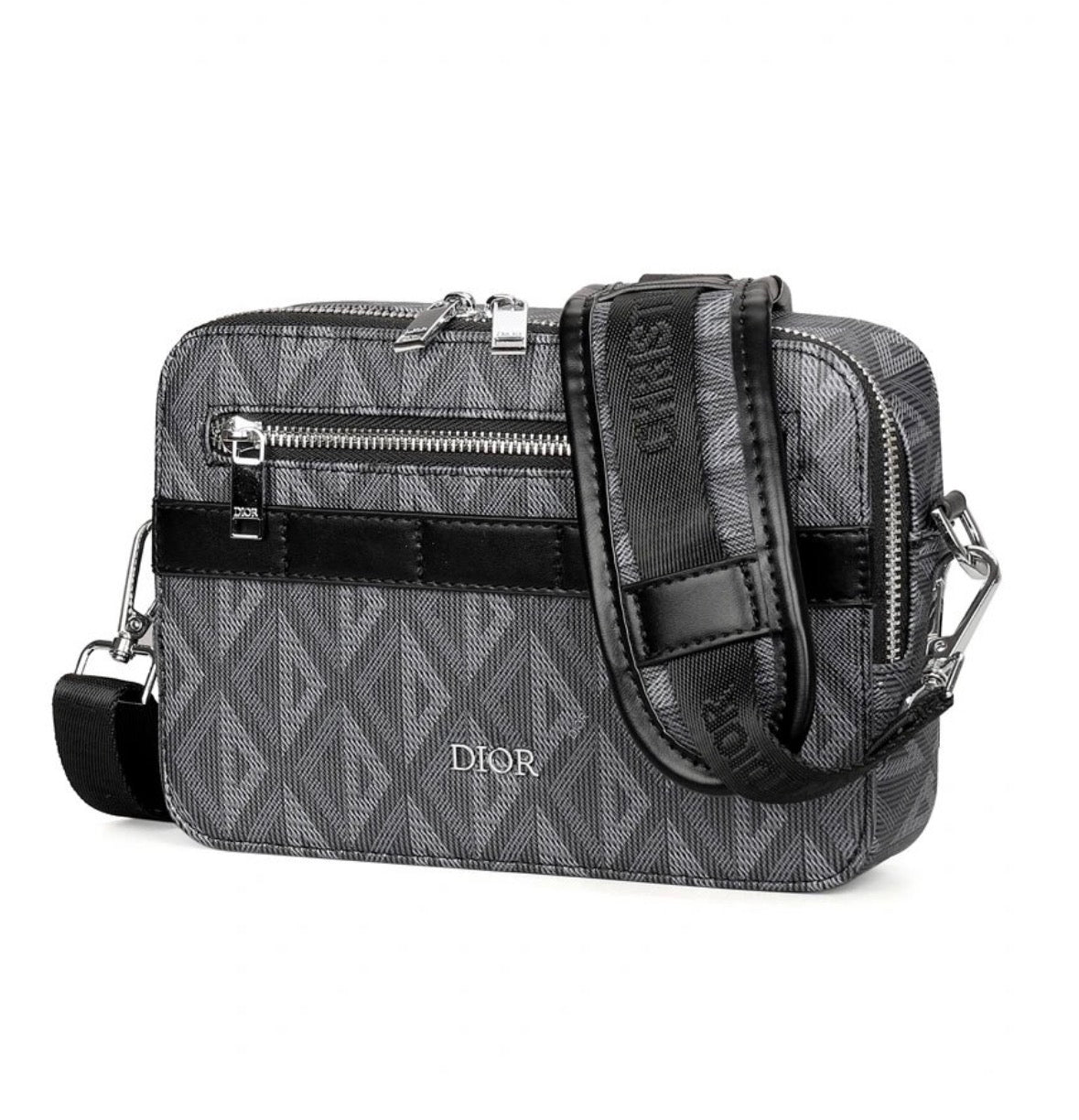 Dior Rider Zipped Messenger Bag Grey