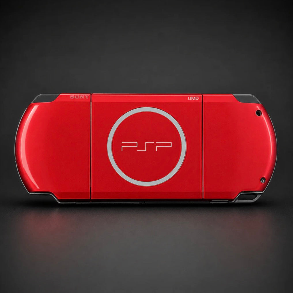 PSP 3000 Radiant Red  Ball 64GB Original Case #1080