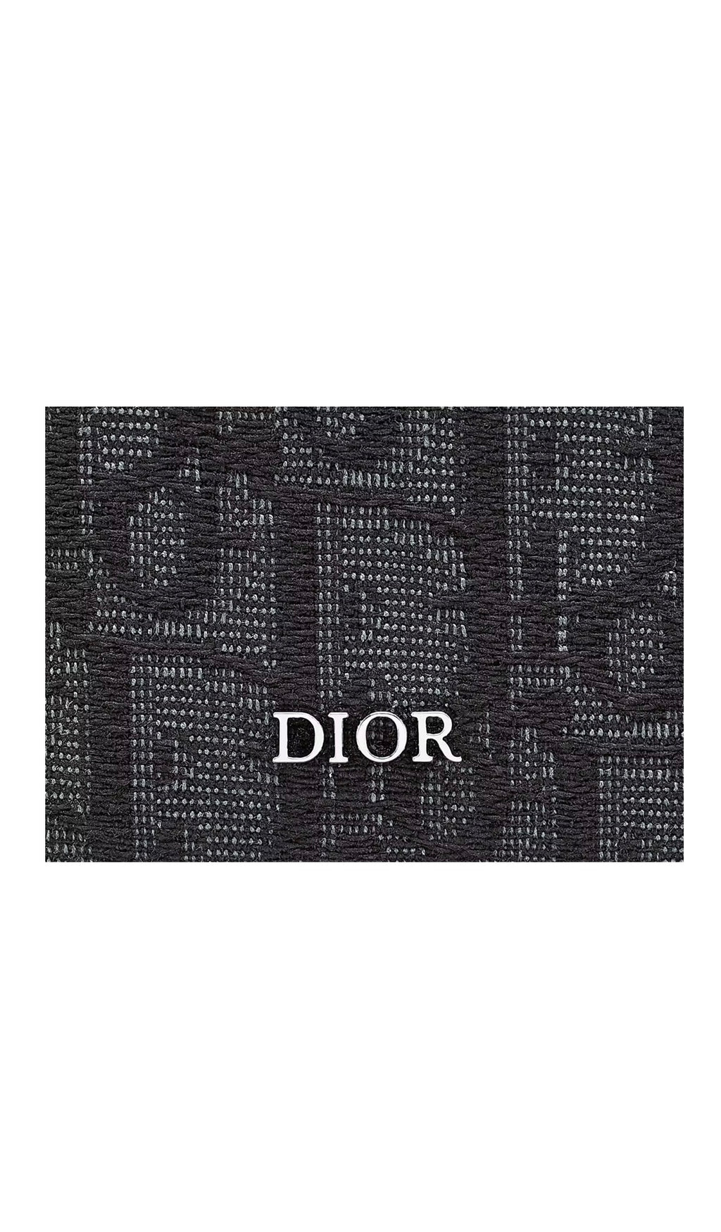 Dior Card Holder Oblique Jacquard Black