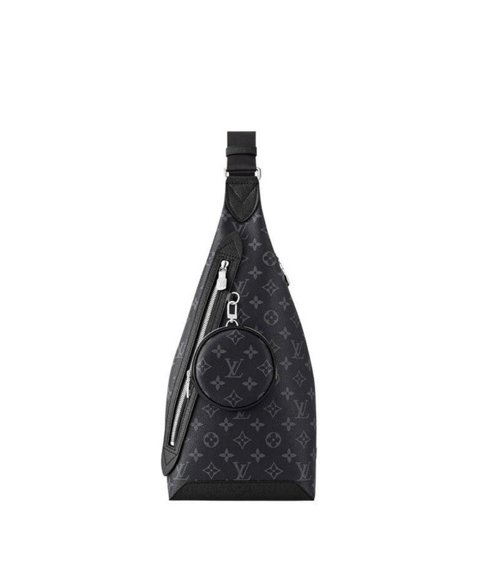Louis Vuitton Duo Sling Bag Black Monogram Eclipse Canvas