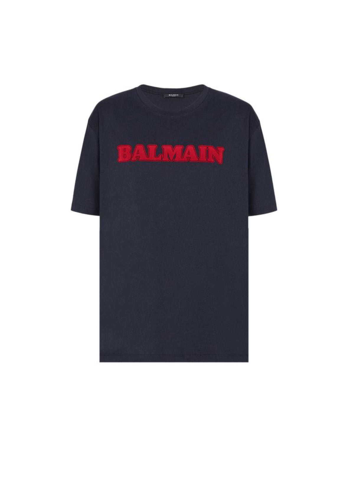 Balmain Retro Flock T-Shirt Marine/Rauge