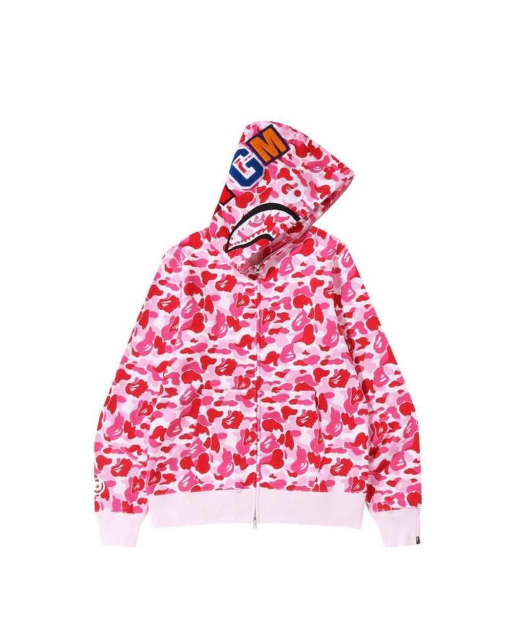 Bape ABC Camo Shark Full Zip Hoodie Pink