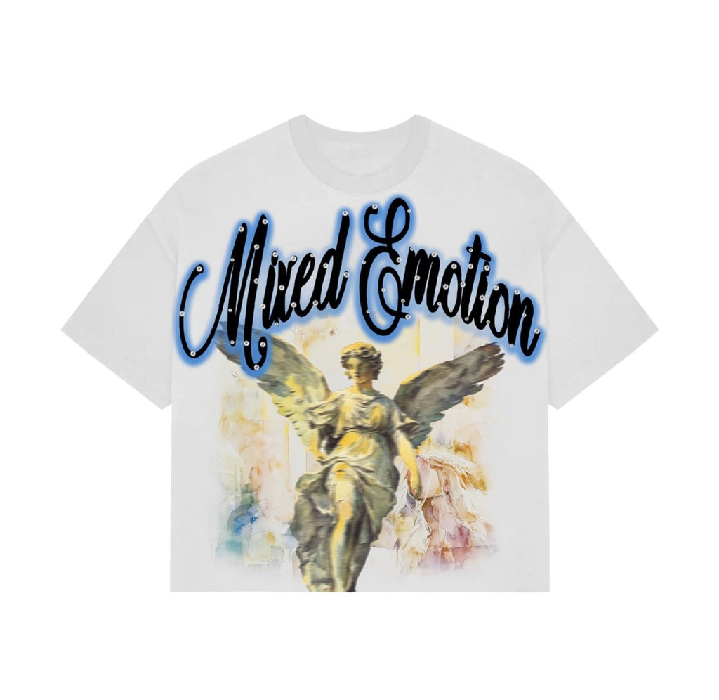 Mixed Emotions Brand White-Blue Shirt
