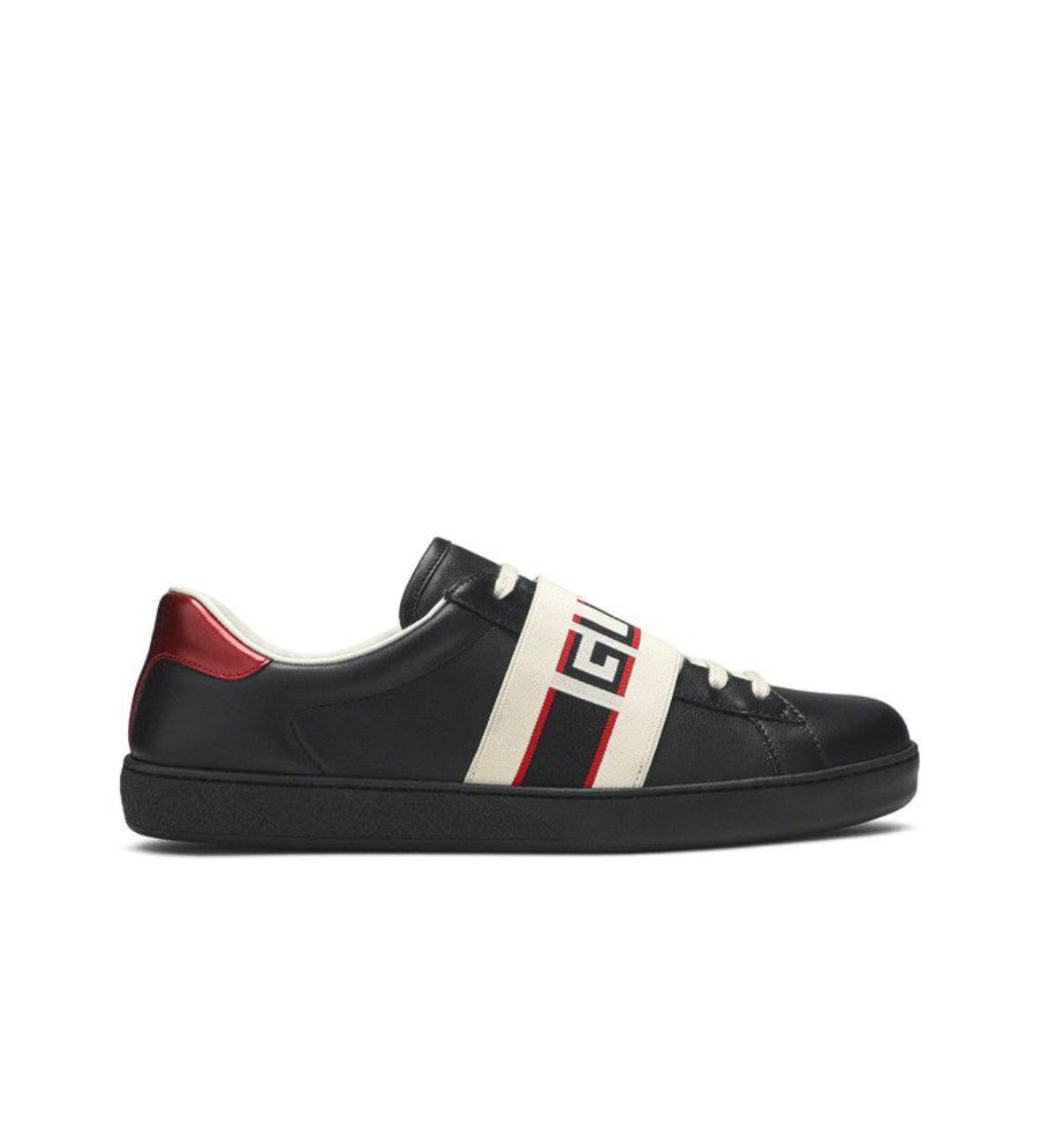 Gucci Ace Stripe Leather Black