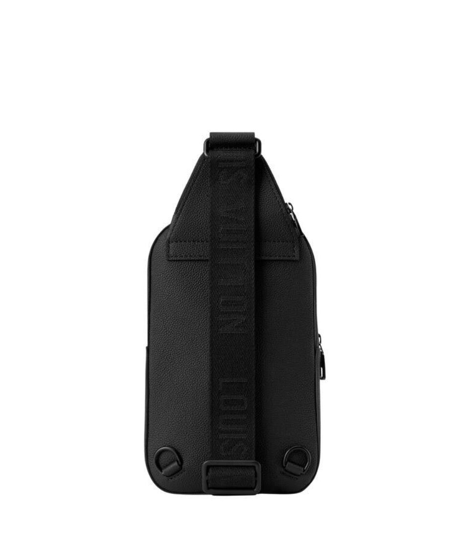 Louis Vuitton Avenue Slingbag PM Black Waxy Calfskin Leather