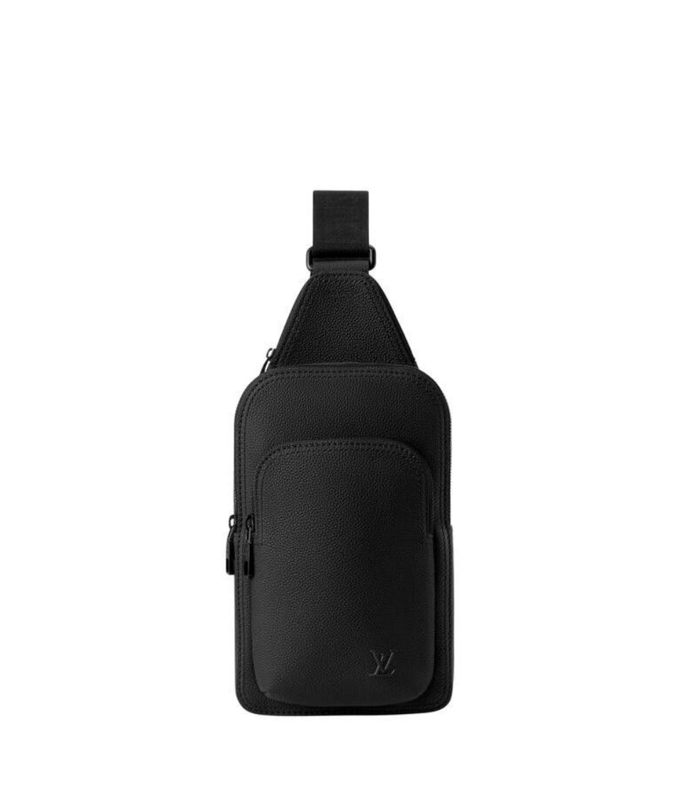 Louis Vuitton Avenue Slingbag PM Black Waxy Calfskin Leather