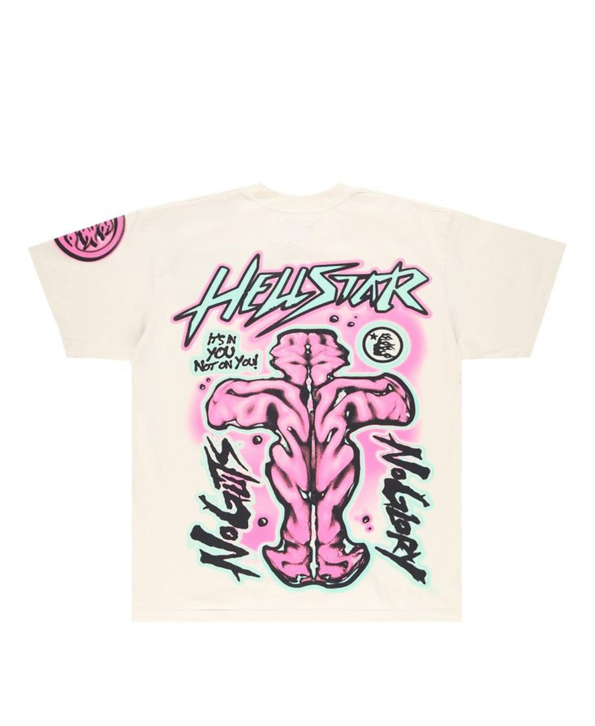 Hellstar No Guts No Glory T-Shirt White/Pink