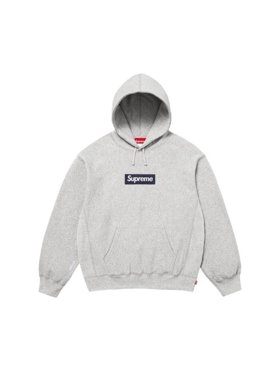 Supreme Box Logo Hooded Sweatshirt Heather Grey