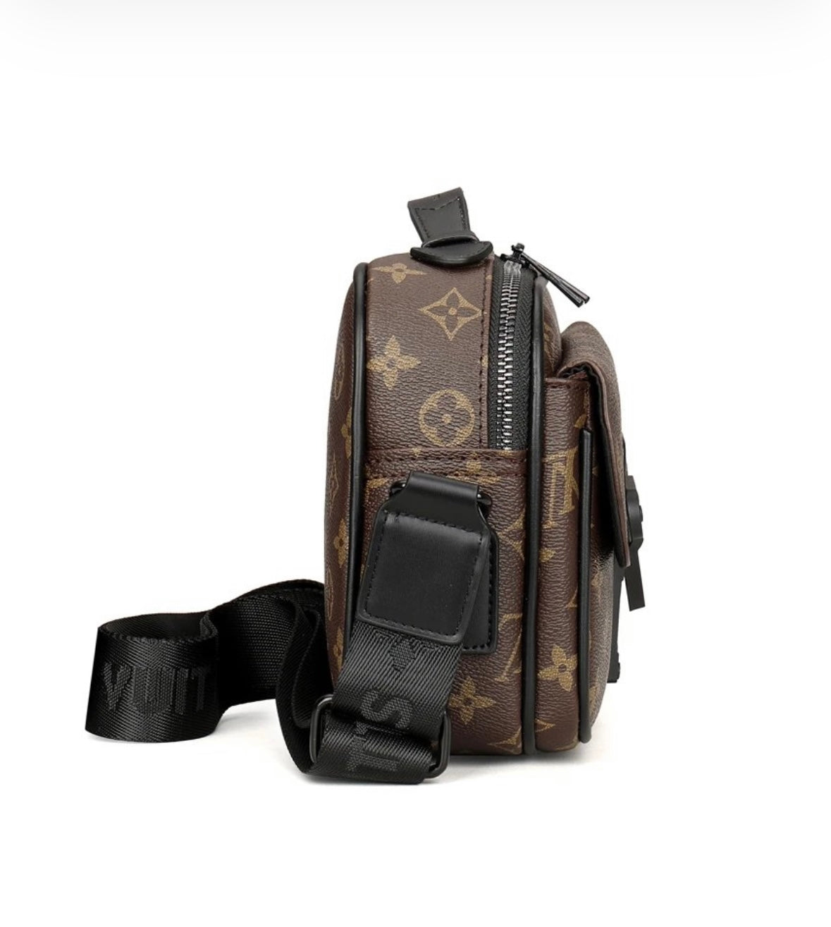 Louis Vuitton S‑Lock Sling Bag Monogram Macassar Brown