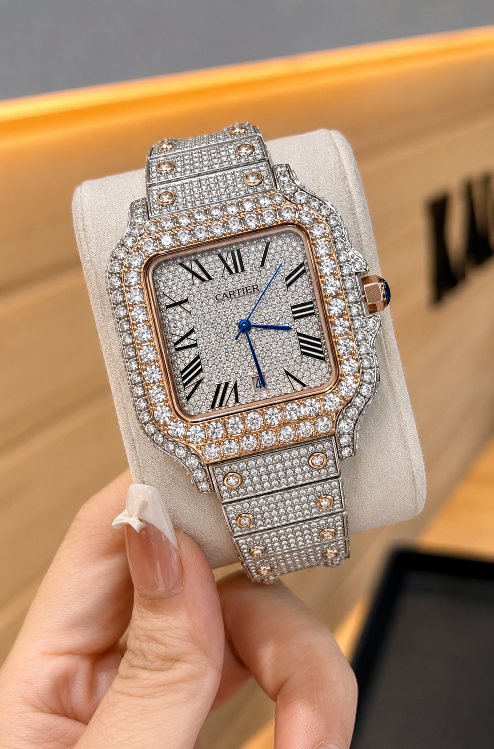 Santos de Cartier Full Diamond 40mm