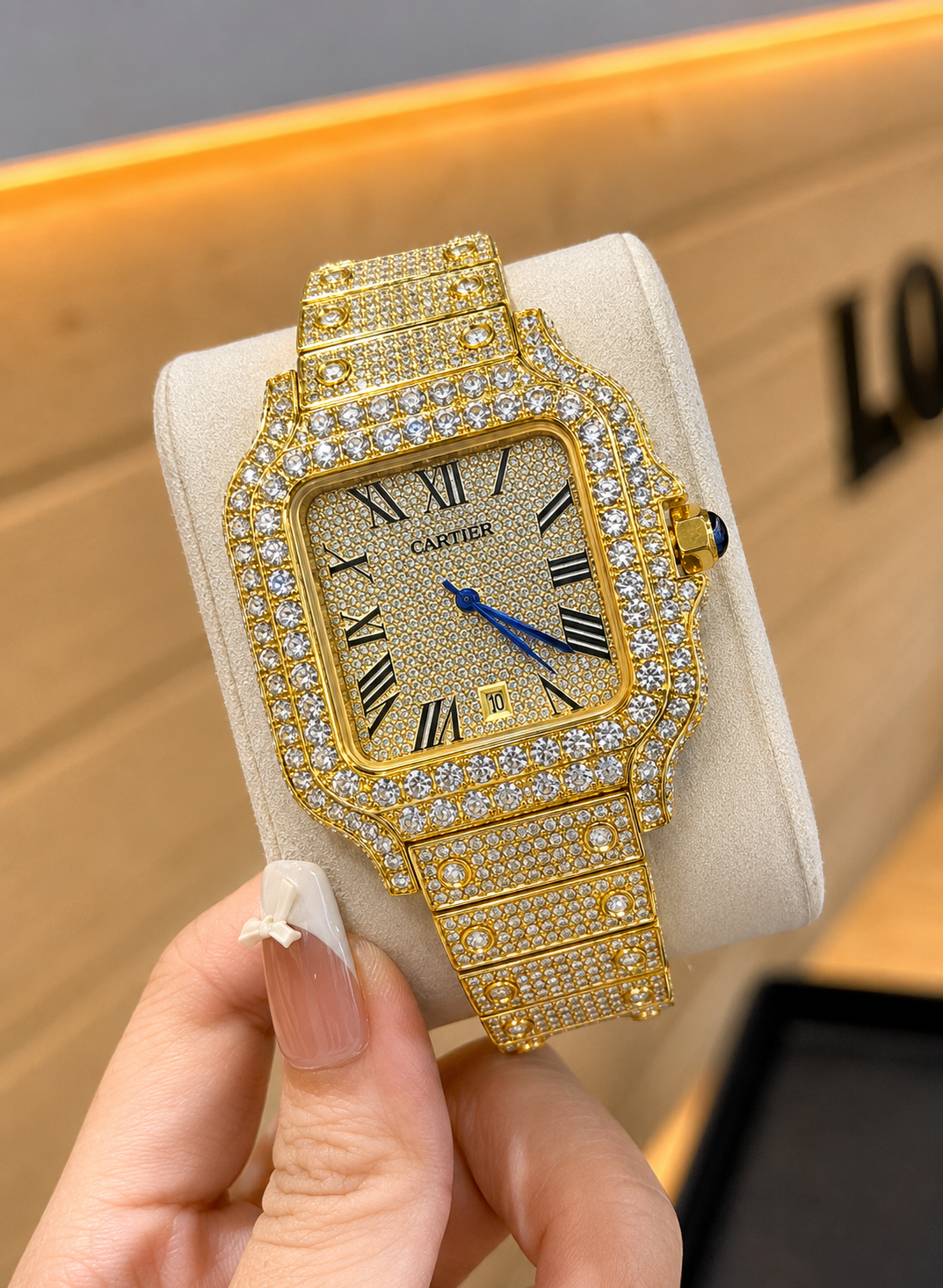 Santos de Cartier Full Diamond 40mm