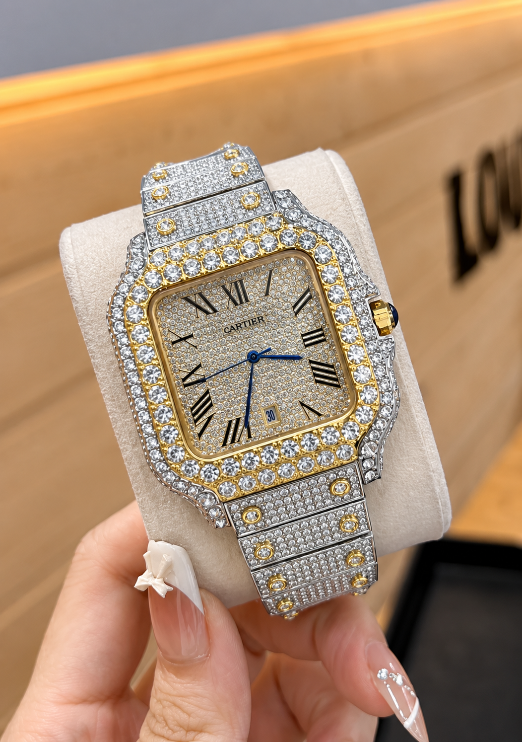 Santos de Cartier Full Diamond 40mm
